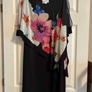 Floral Black Dress